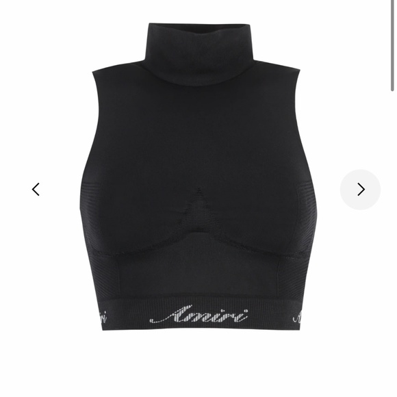 Amiri Turtleneck Cropped Sleeveless Top
